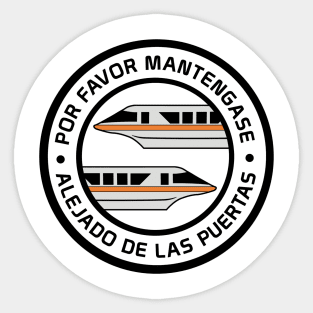 MonorailPorFavorOrange Sticker